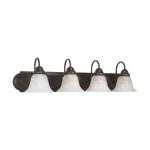 8-Lights Vanity Light Bar Racetrack Style in Old Bronze Finish Nuvo 60-307